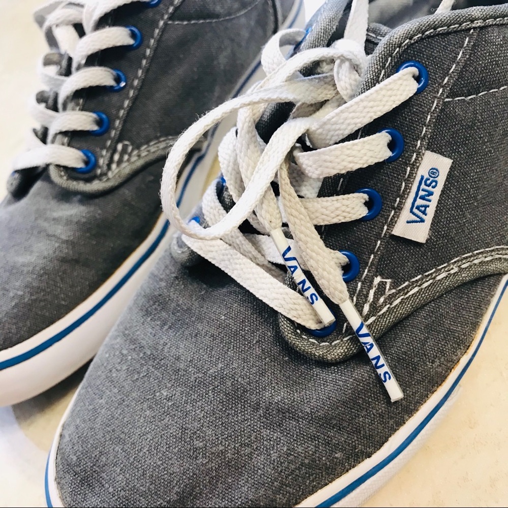 VANS grey with blue sole lace up